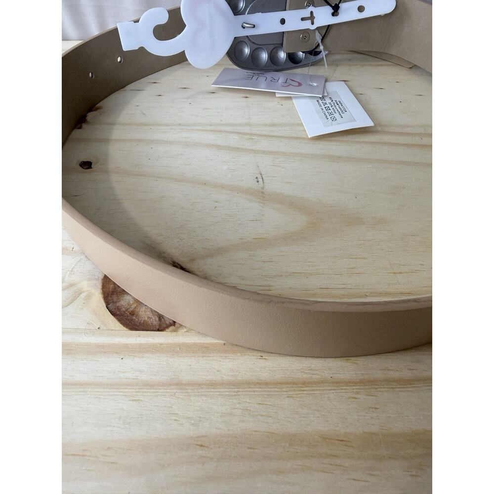 NWT True Love Western Tan Belt Silver Buckle Boho Cowboy Women’s Size S - Picture 6 of 11